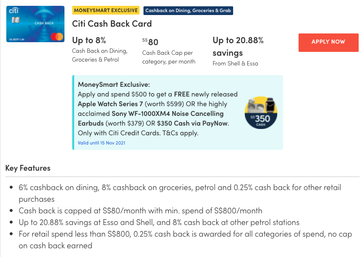 Citibank Cash Rebate Card